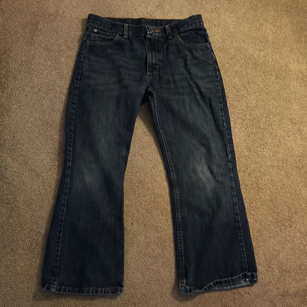 Wrangler Bootcut Jeans with Faded Indigo Wash